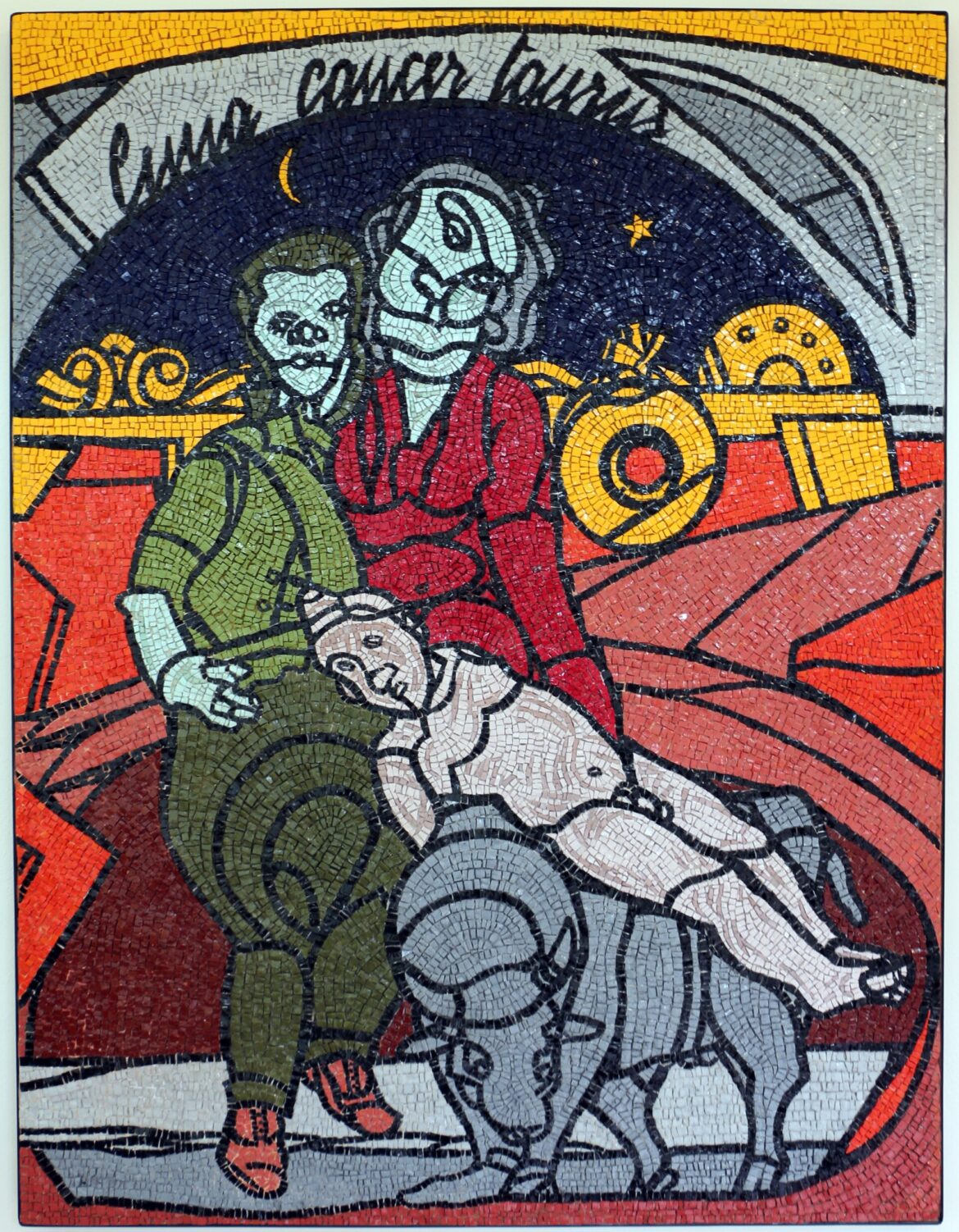 Ritratto di Valerio Adami nel suo atelier a Meina